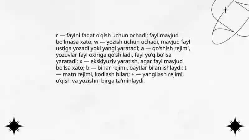 Fayllar bilan ishlash 4