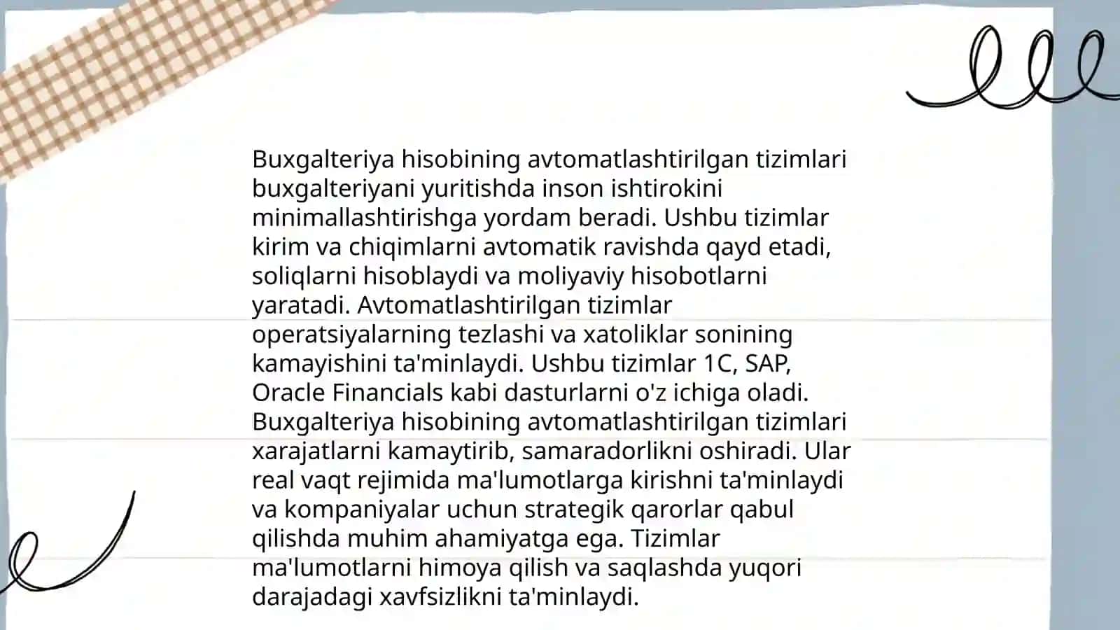 Buxgalyeriya hisobining jadval-avtomatlashtirilgan shakli va uning tavsifi 4