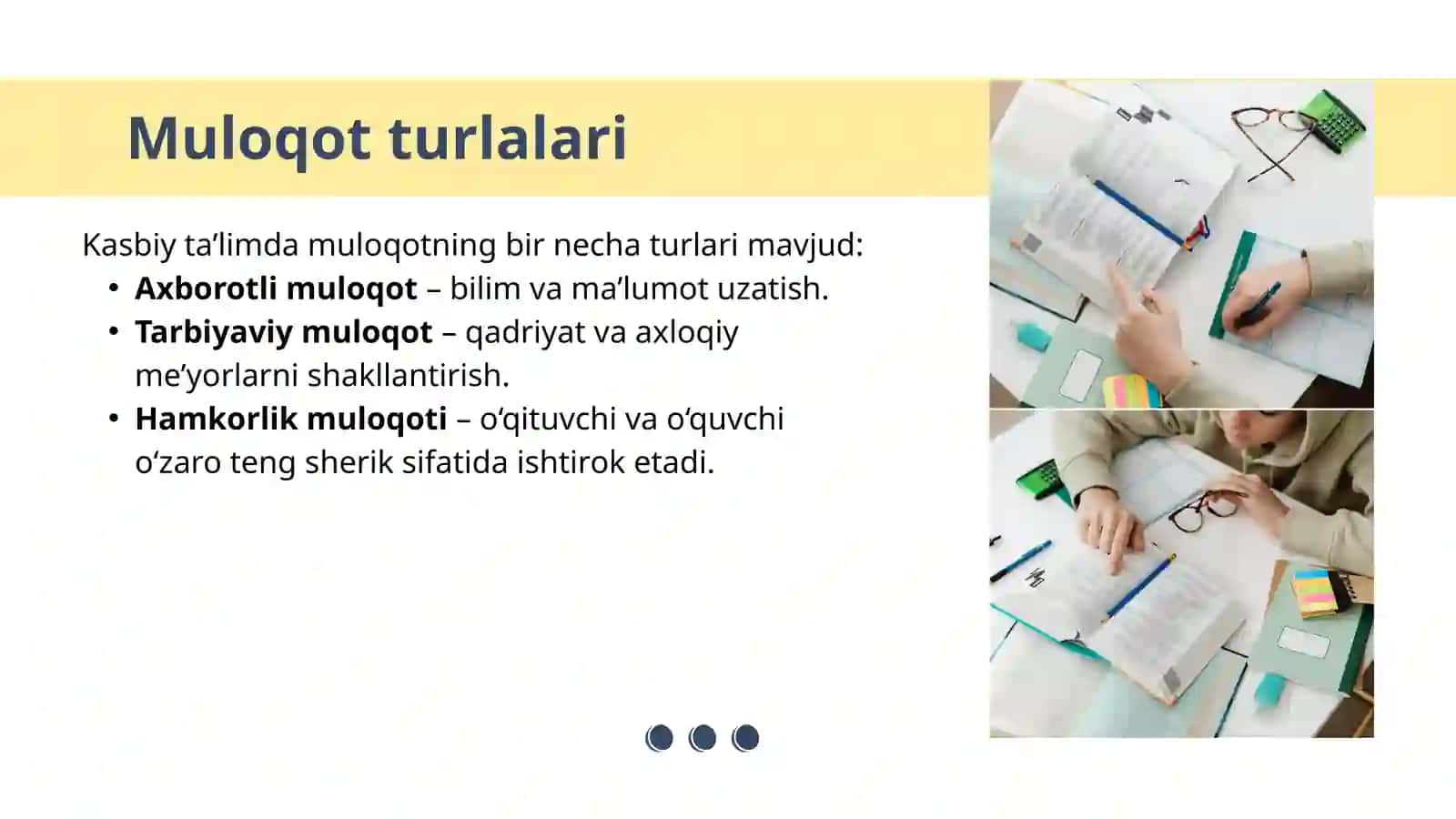 Kasbiy ta'lim muloqotining psixalogik asoslari 4