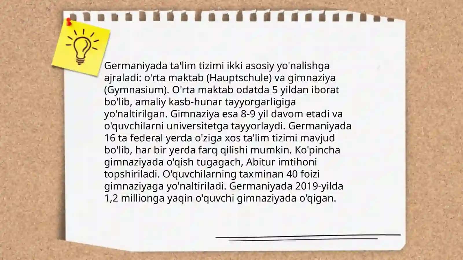 Germaniyada ta'lim tizimi: Boshlang'ich maktab 4