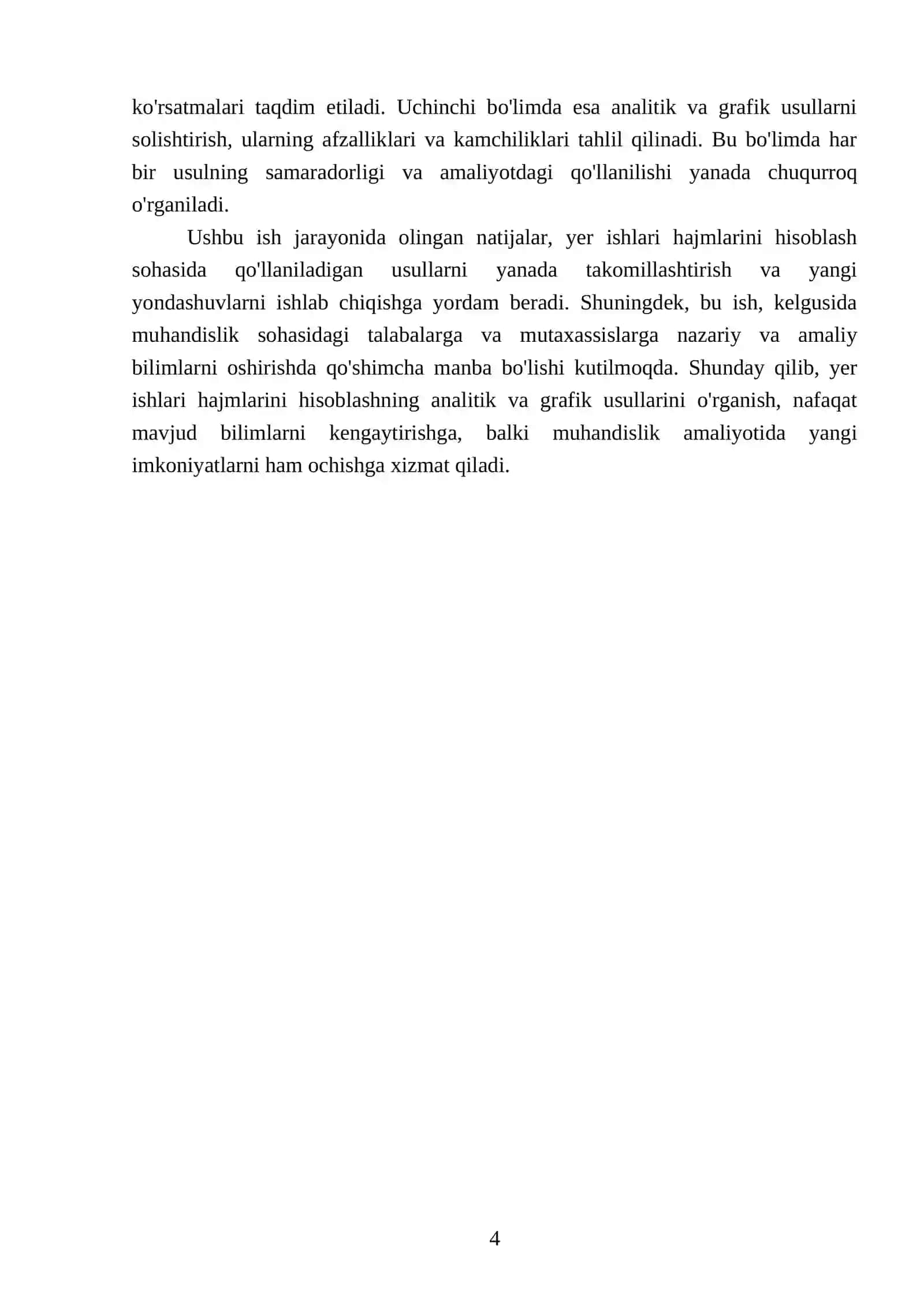 Yer ishlari hajmlarini hisoblashning analitik va grafik usullari 4