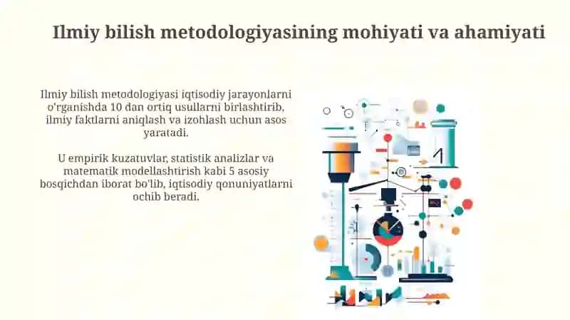 Iqtisodiy jarayonlarni ilmiy bilish usullari 4