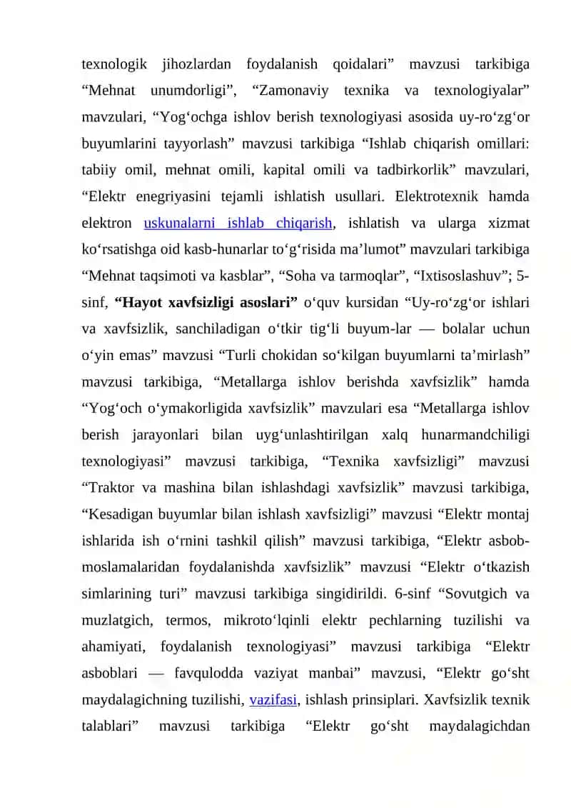 MEHNAT TA'LIMI OʻQITUVCHSINING OʻZIGA XOS XUSUSIYATLARINI OʻRGANISH 4