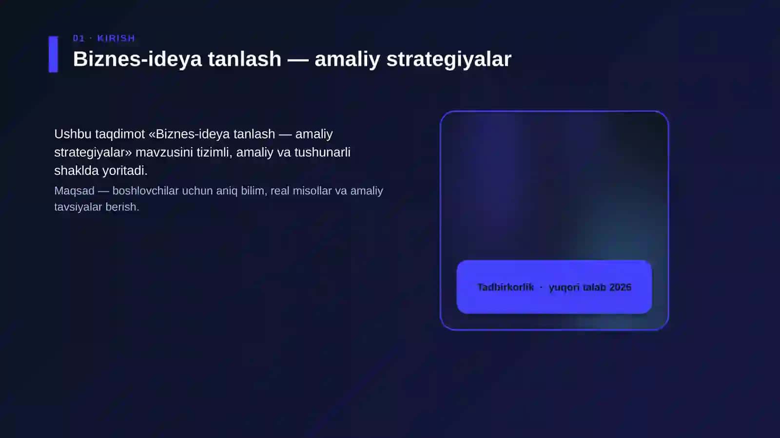 Biznes-ideya tanlash — amaliy strategiyalar 4