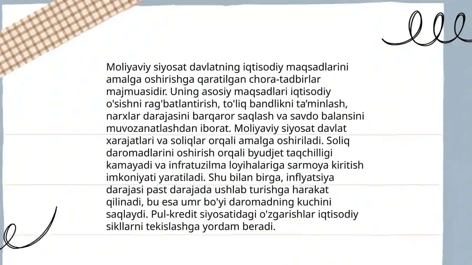 Moliya tizimi va moliyaviy siyosat 4