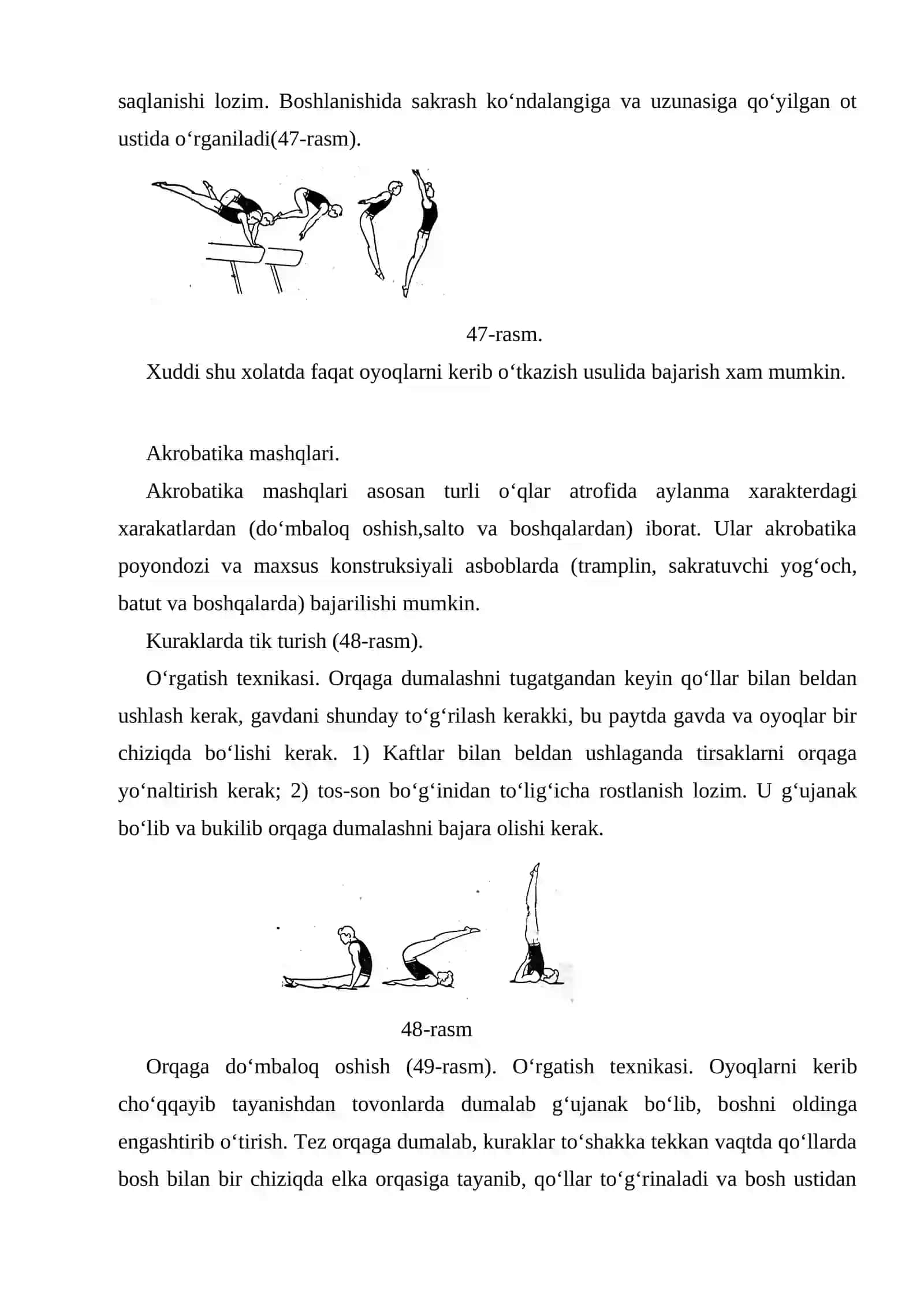 MUSTAQIL ISHI TURGAN JOYDA UZUNLIKKA SAKRASH TEXNIKASINI URGATISH 4