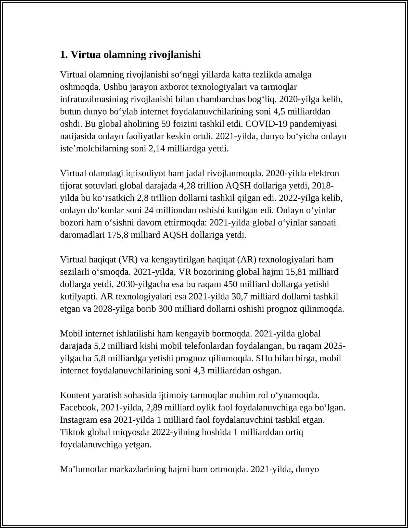 OLAMNI VIRTUAL VA VIZUAL ESTETIK IDROK ETISHNING FARQLARI 4