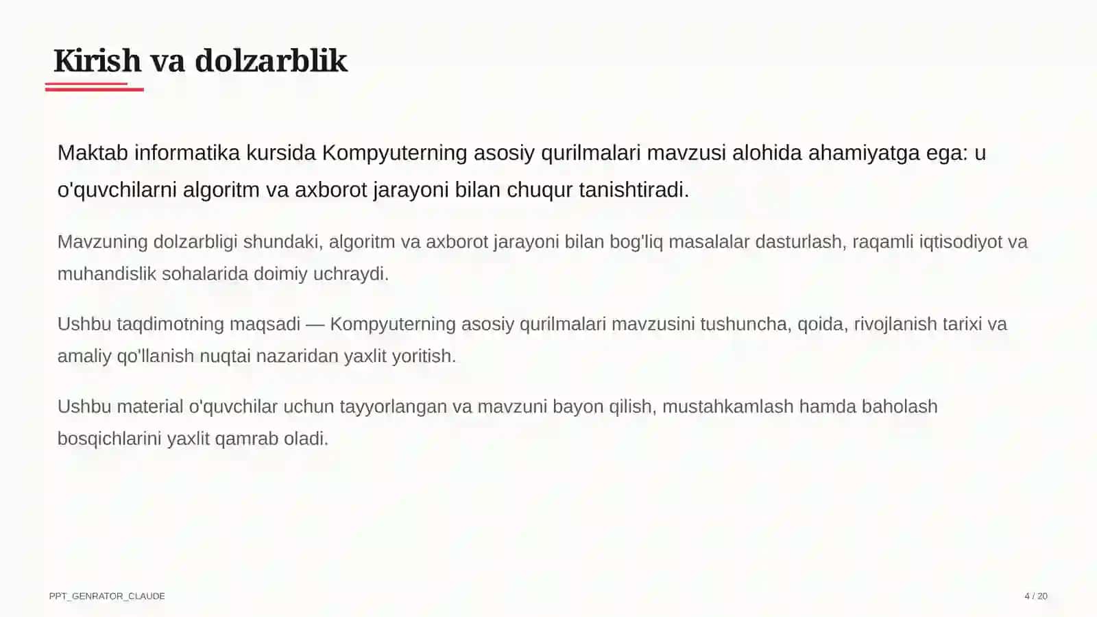 Kompyuterning asosiy qurilmalari (5-sinf) 4