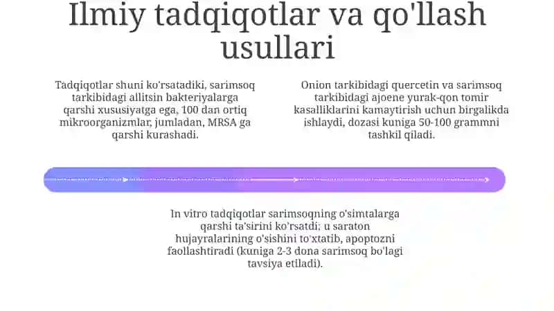 Piyoz va sarimsoqning sog'liq uchun foydalari va tarkibi 4