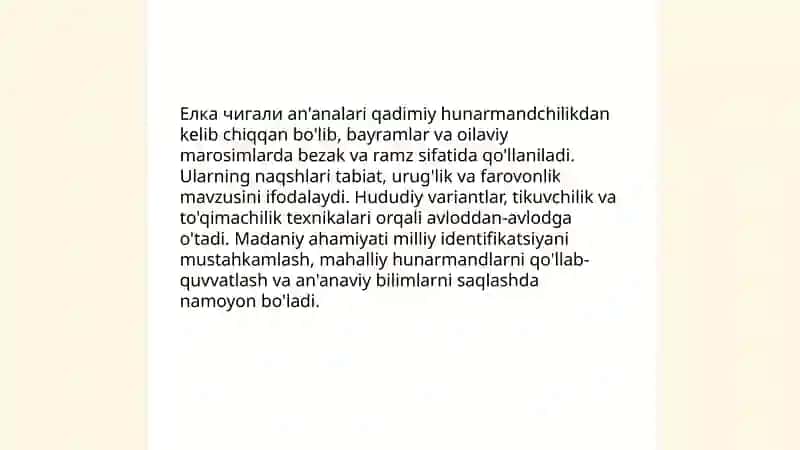 Yelka chig'ali 4
