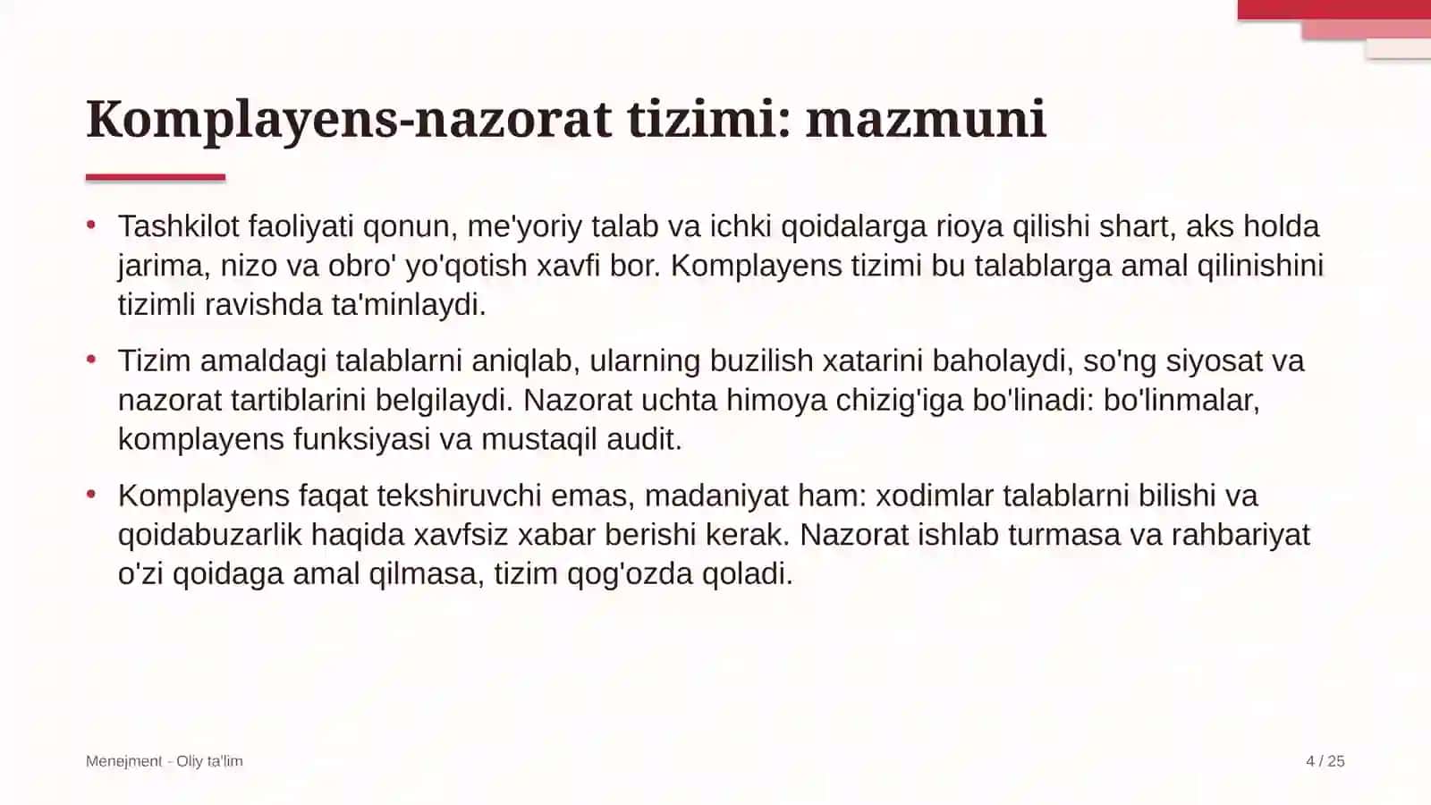Aviachipta sotish agentliklarida komplayens-nazorat tizimi 4