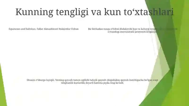 Fasllar Almashinuvi Bolajonlar Uchun 4
