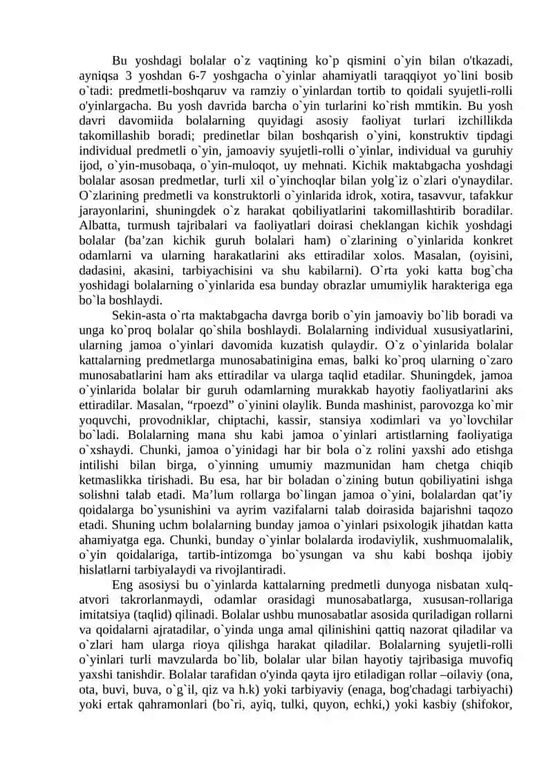 Maktabgacha yosh davrida psixik rivojlanish xususiyatlari 4