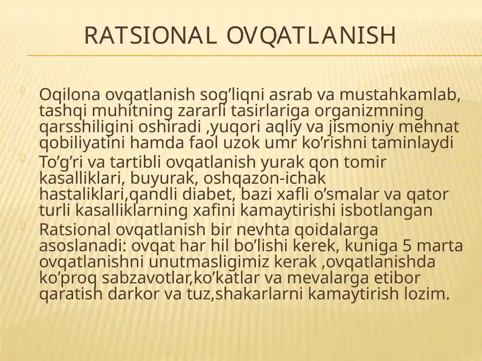 Valeologik tamoyillar 4