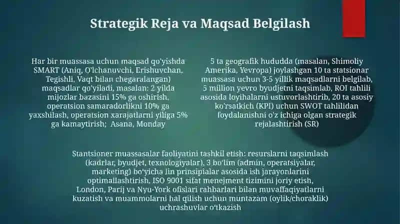 Stansionar muassalarining ish faolyatini tashkil qilish 4