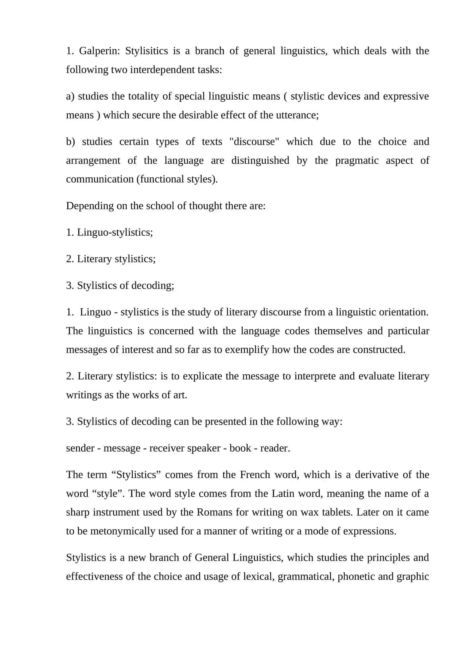 Text Stylistics. Stylistic and Style 4