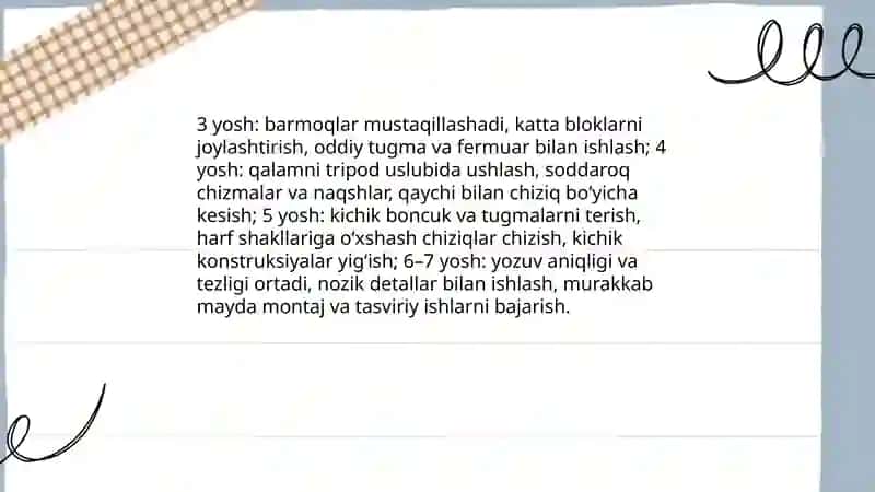 3-7 yoshgacha bulgan bolalarning rivojlanishining uzigaxos xususiyatlari 4