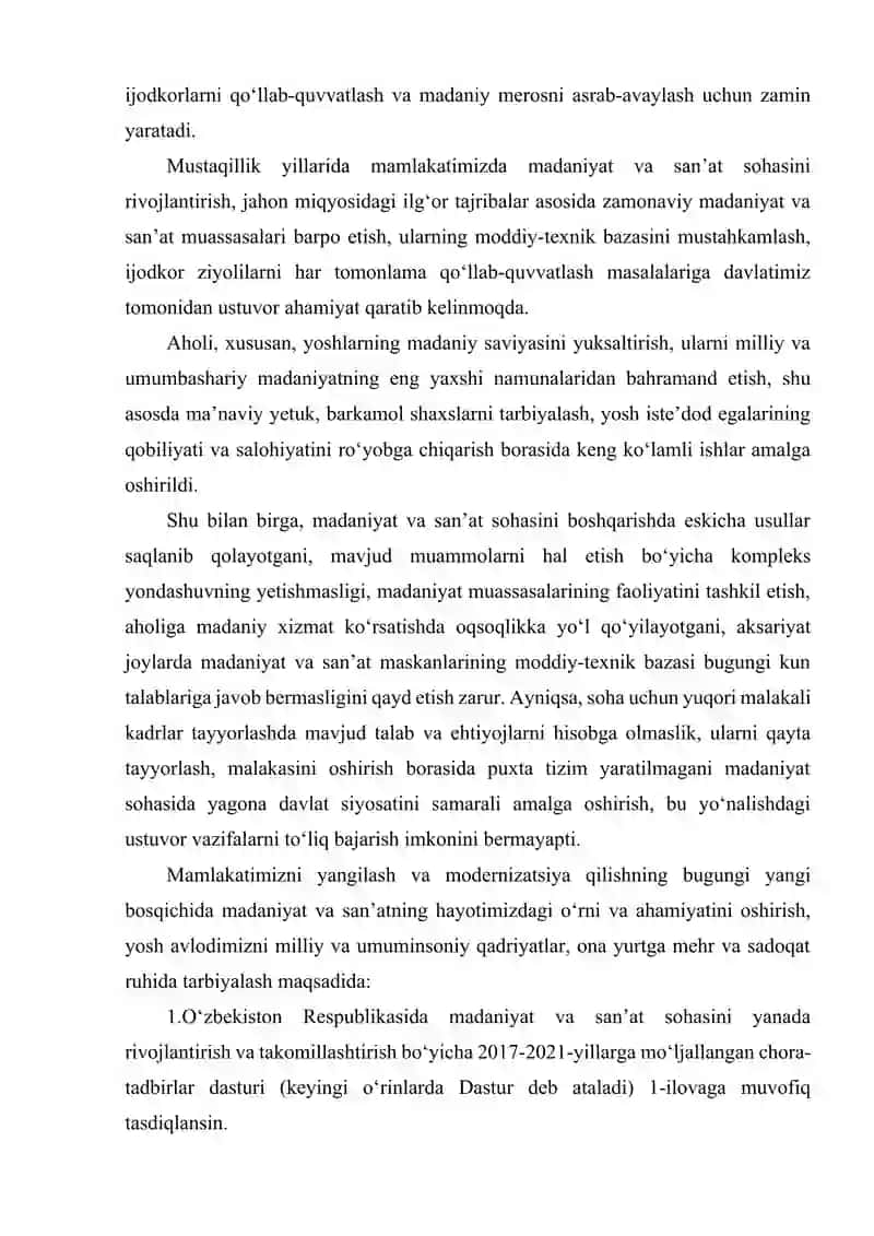 MADANIYAT VA SAN'AT SOHASINI MOLIYALASHTIRISHNING O'ZIGA XOS XUSUSIYATLARI 4