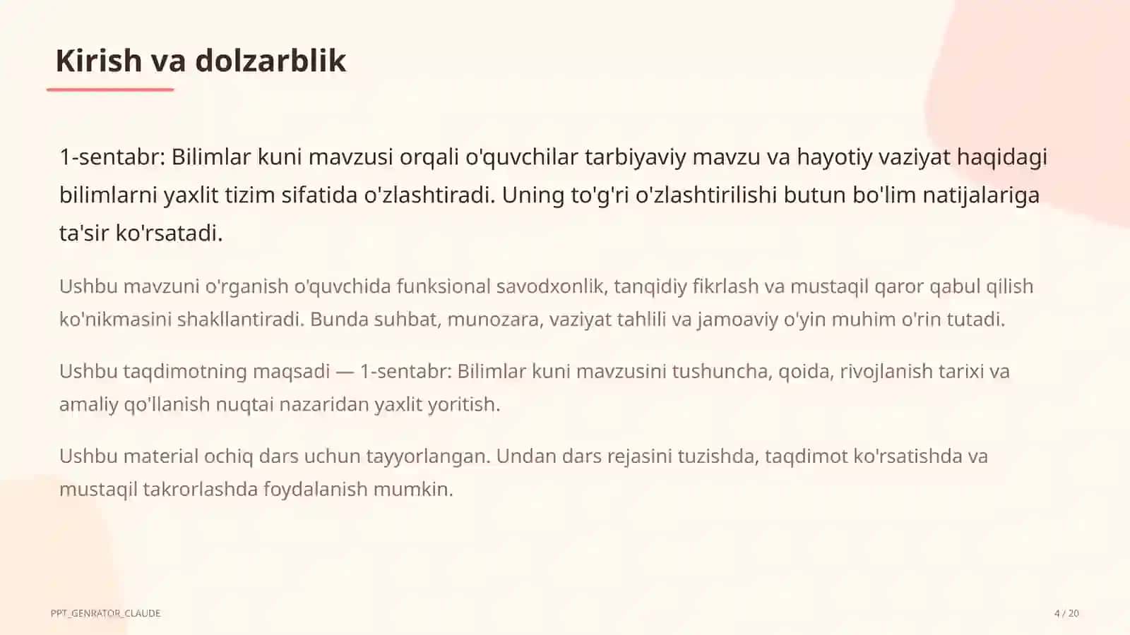1-sentabr: Bilimlar kuni 4
