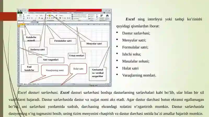 Eelektron jadvallar .MS Excel dasturi. 4