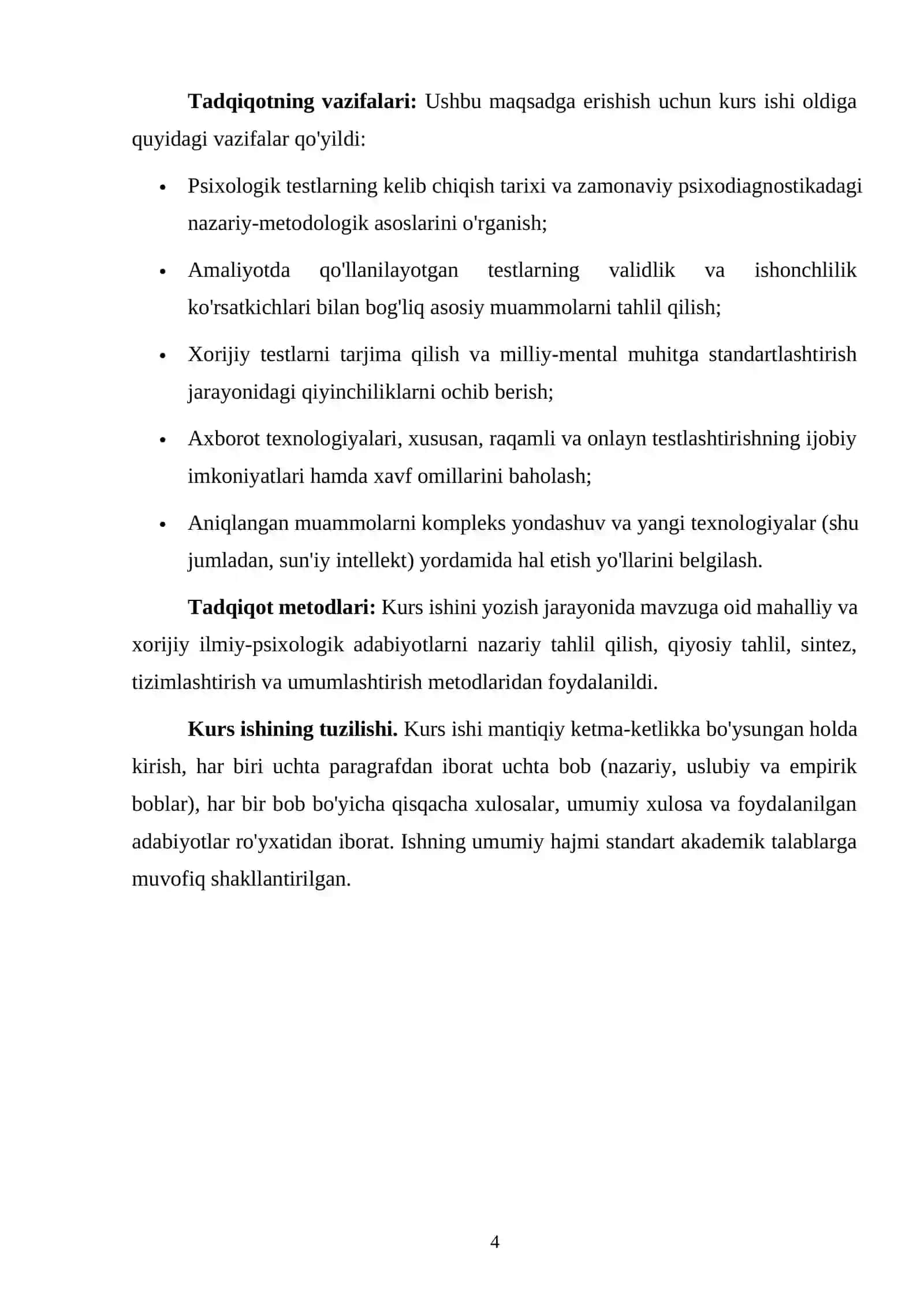 Hozirgi zamon psixologiyasida testning dolzarb muammolari 4