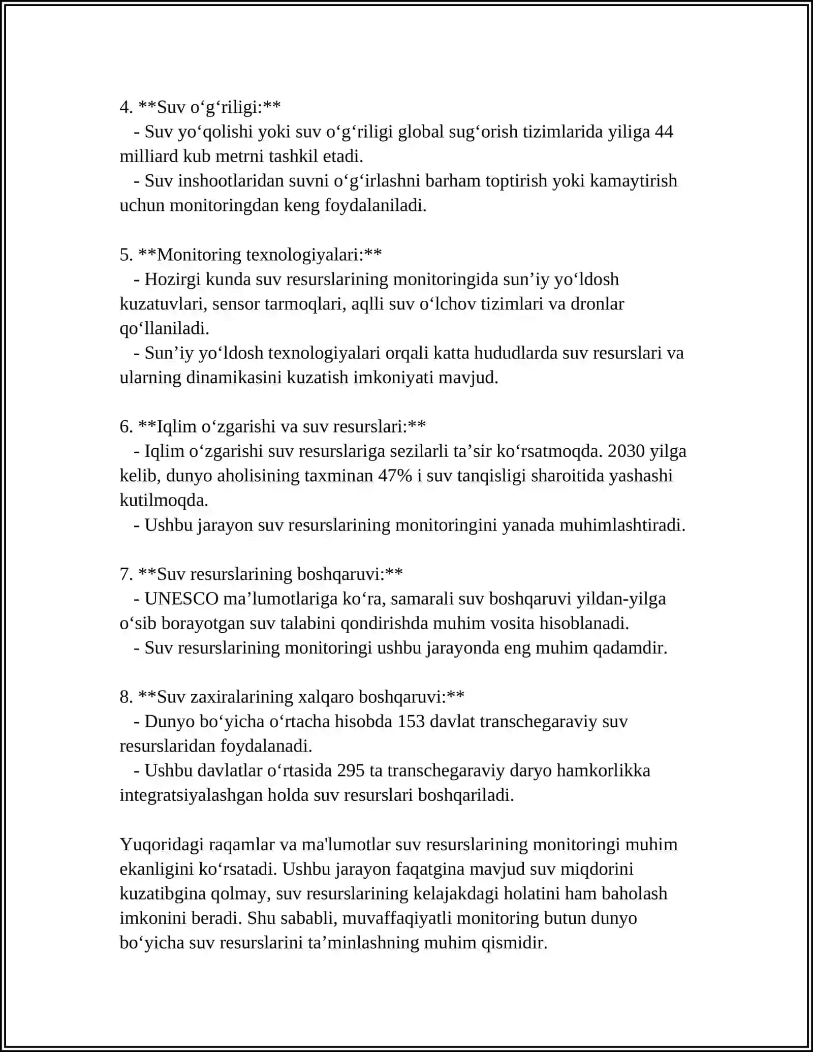 GIDROLOGIK HISOB KITOBLAR 4
