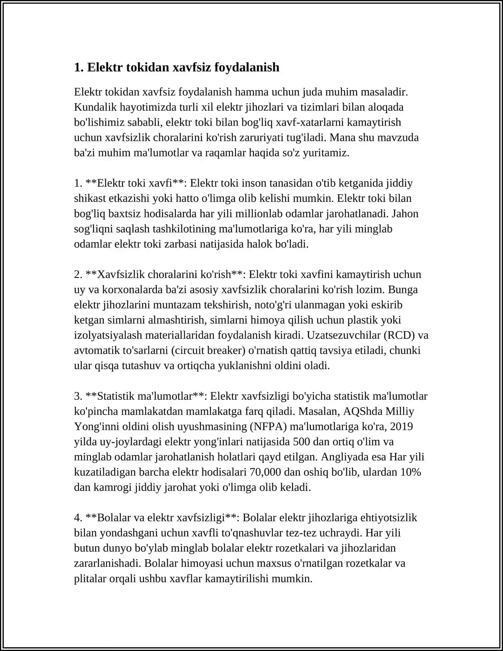 YAX JOYDA ISHLAGANDA XAVFSIZLIK TALABLARI 4