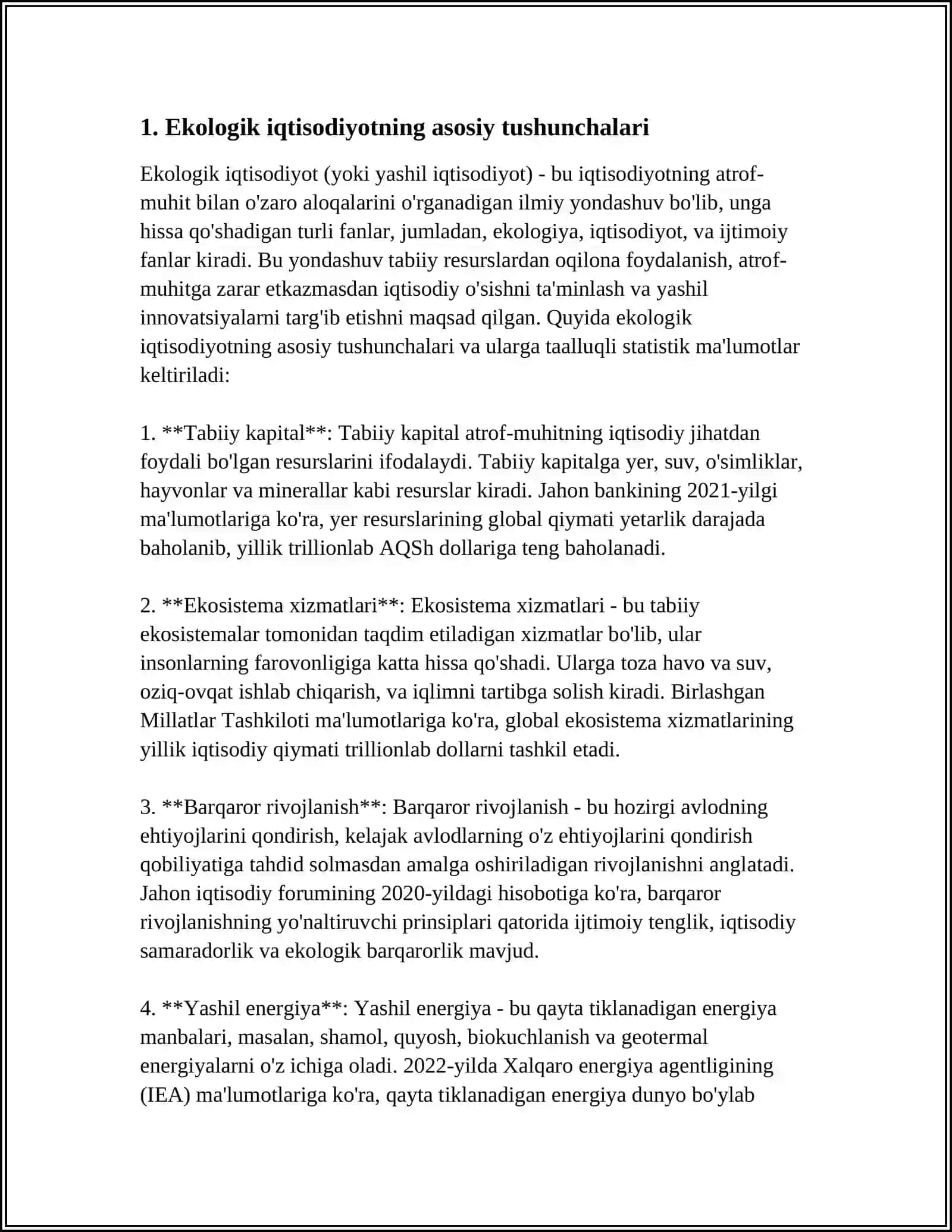IQTISODIYOTNING EKALOGILASHTIRISHNING SHART- SHAROITLARI 4