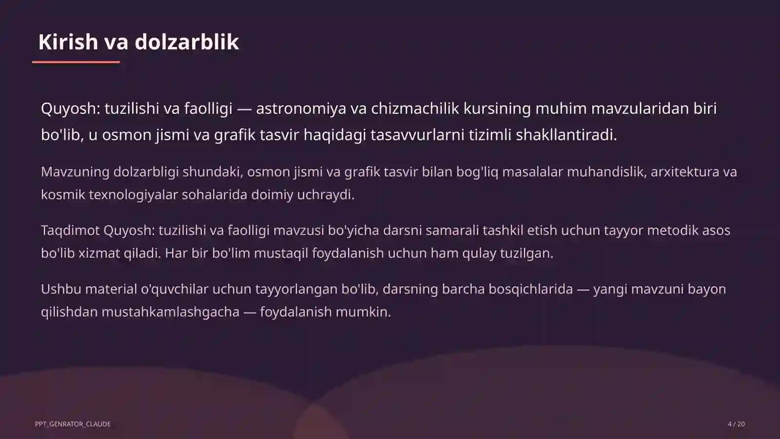 Quyosh: tuzilishi va faolligi (11-sinf) 4