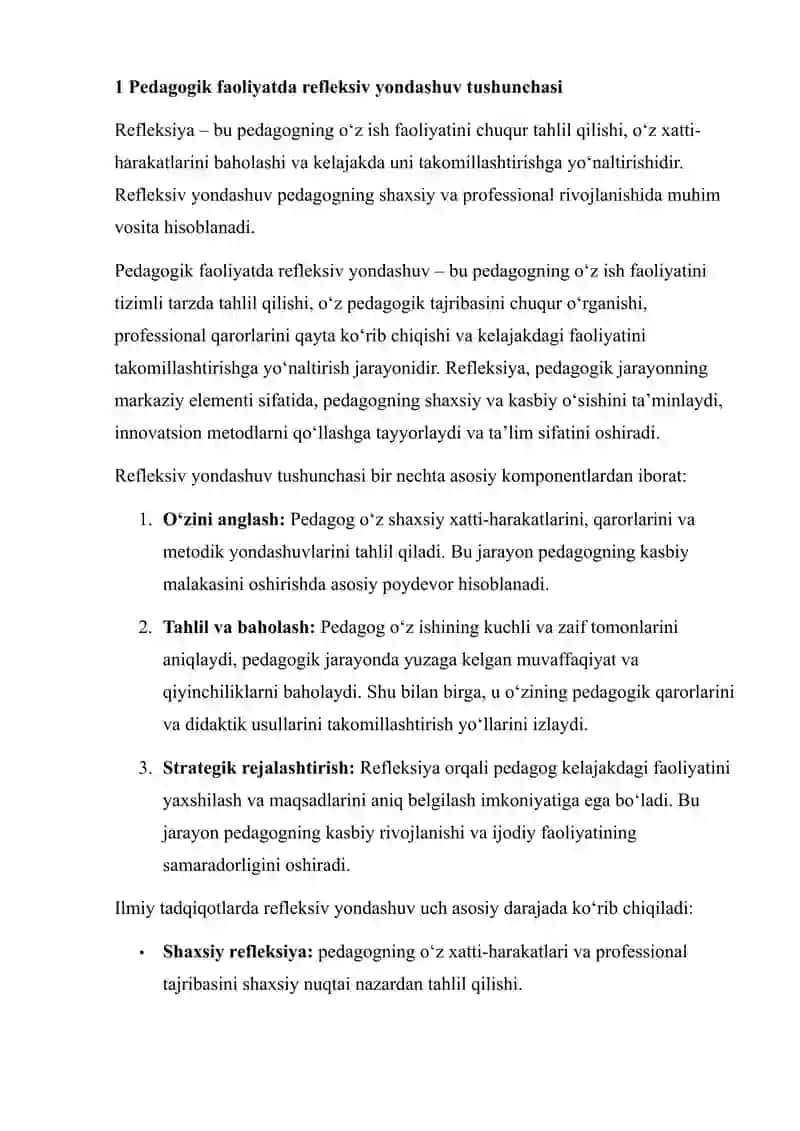 Refleksiv yondashuvni shakllantirish va uning rag‘batlantirish mexanizmlari 4