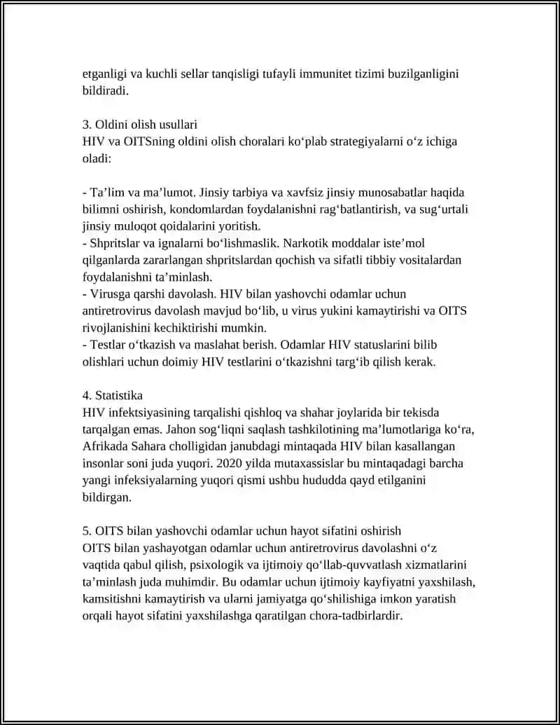 OITS va HIV haqida umumiy ma'lumot 4