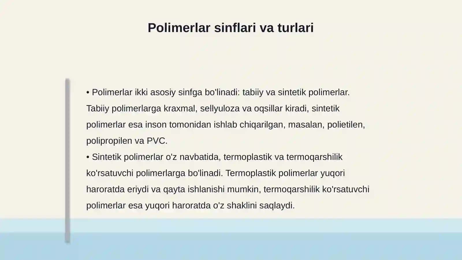 Polimerlar kimyosi fаni 4