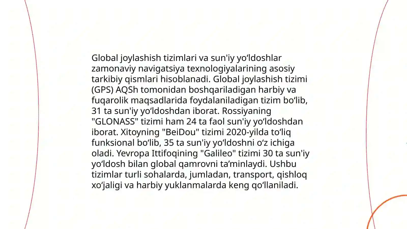 Global joylashish tizimlari 4
