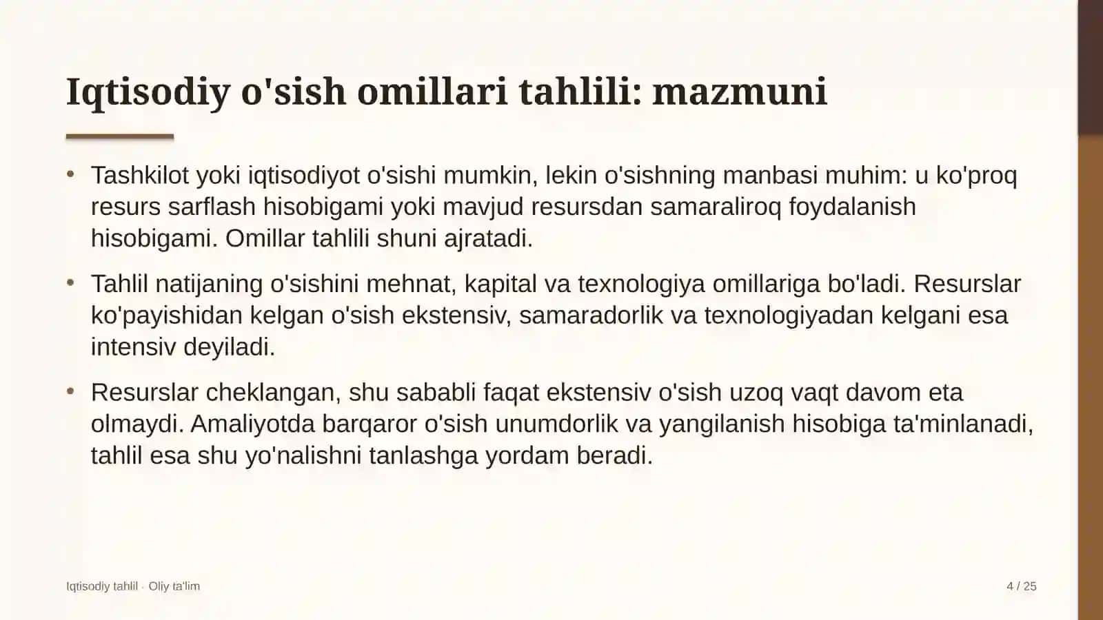 avtosalonlarda iqtisodiy o'sish omillari tahlili 2748 4