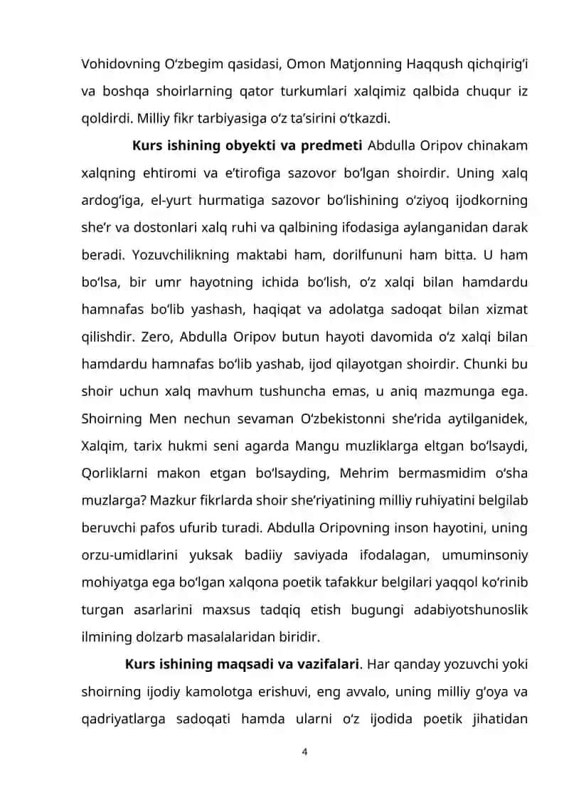 ABDULLA ORIPOV SHE’RIYATIDA SEVGI-MUHABBAT MOTIVLARI 4