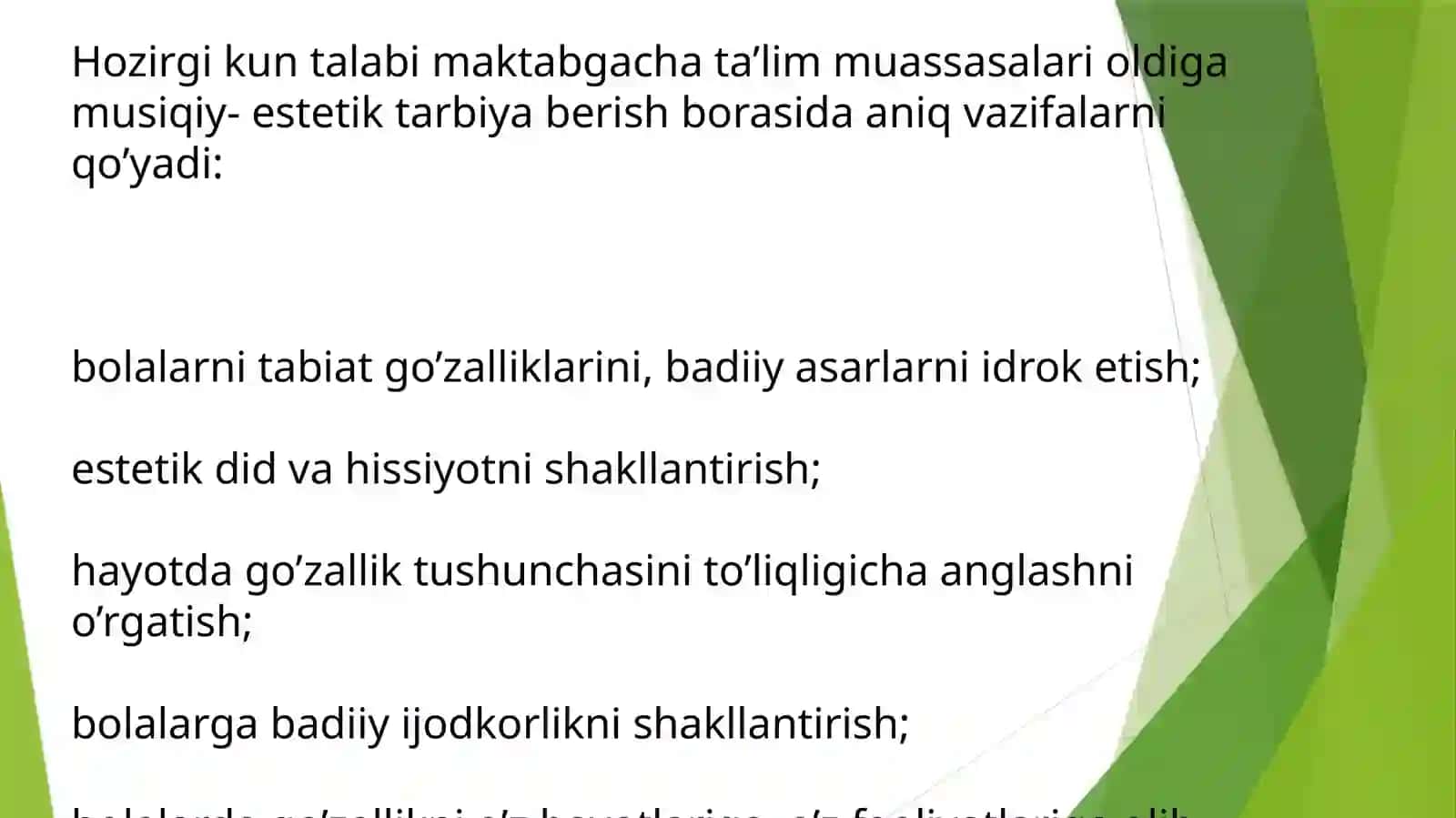 MAKTABGACHA YOSHDAGI BOLALARGA ETSETIK TARBIYA BERISHDA MUSIQANING O'RNI 4
