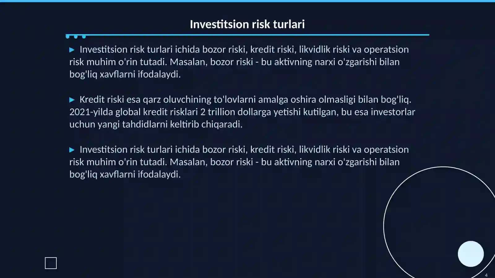 Investitsion riskni matematik modellash 4