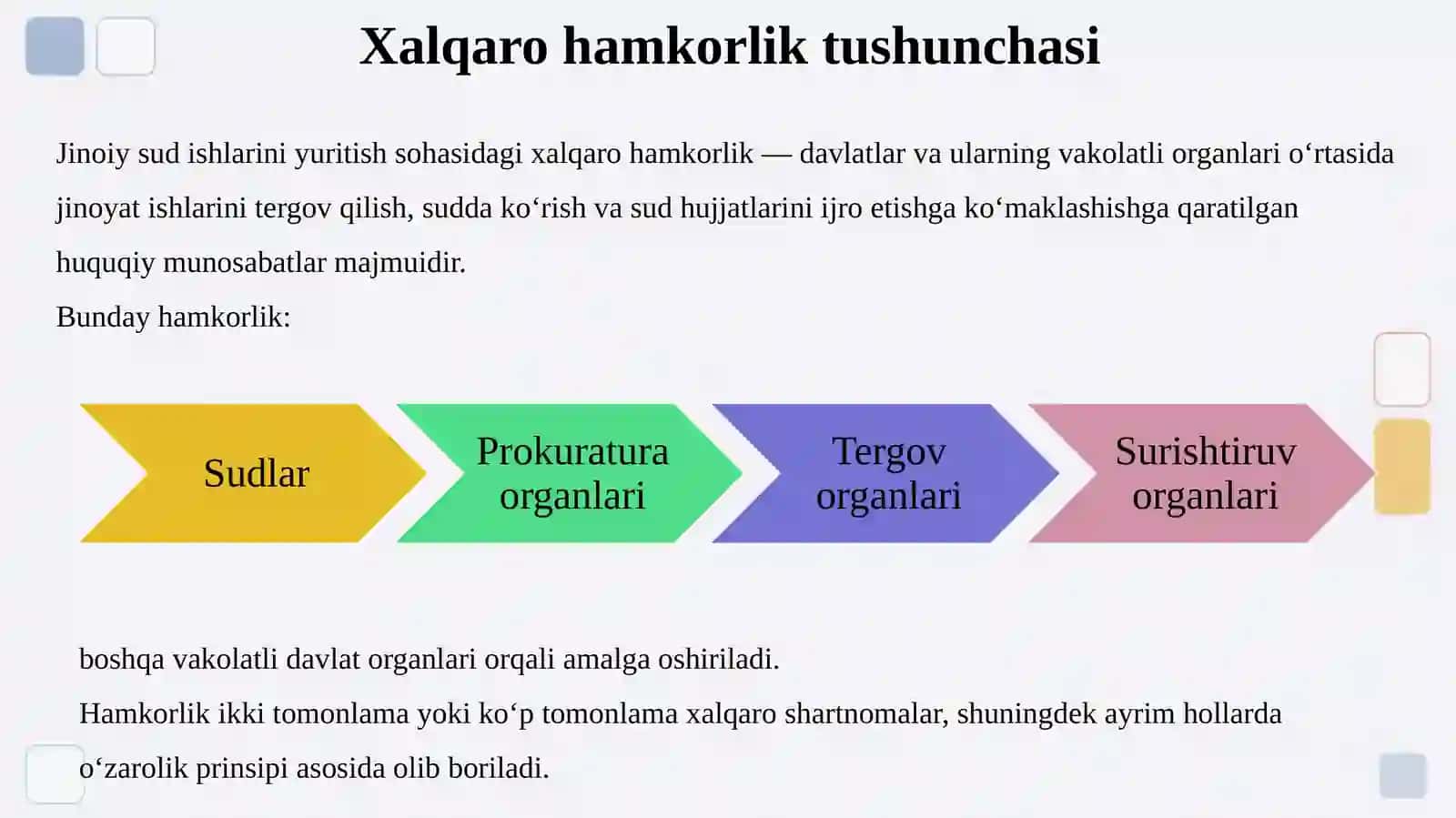 JINOIY SUD ISHLARINI YURITISH SOHASIDAGI XALQARO HAMKORLIK 4