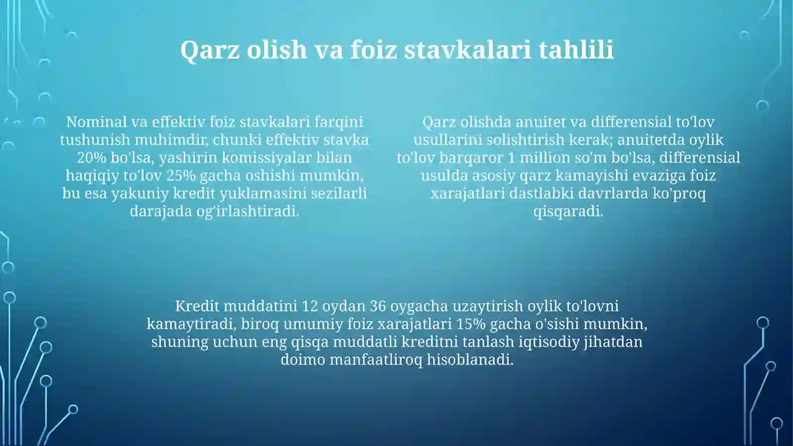 KREDIT SAVODXONLIGI PLATFORMASI 4