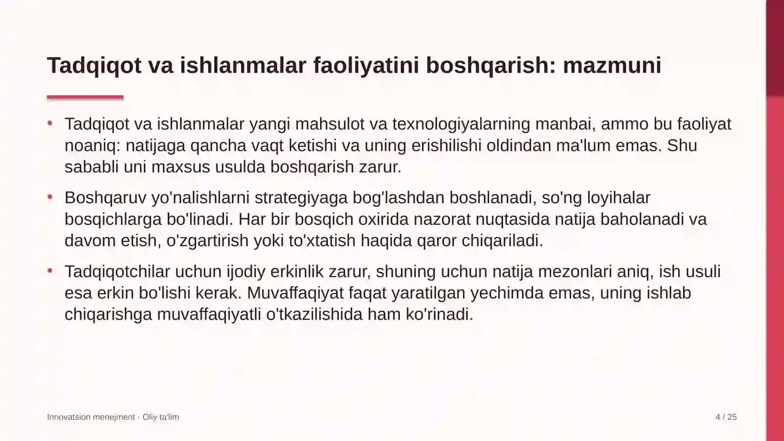 chegara qo'shinlarida tadqiqot va ishlanmalar faoliyatini boshqarish 7676 4