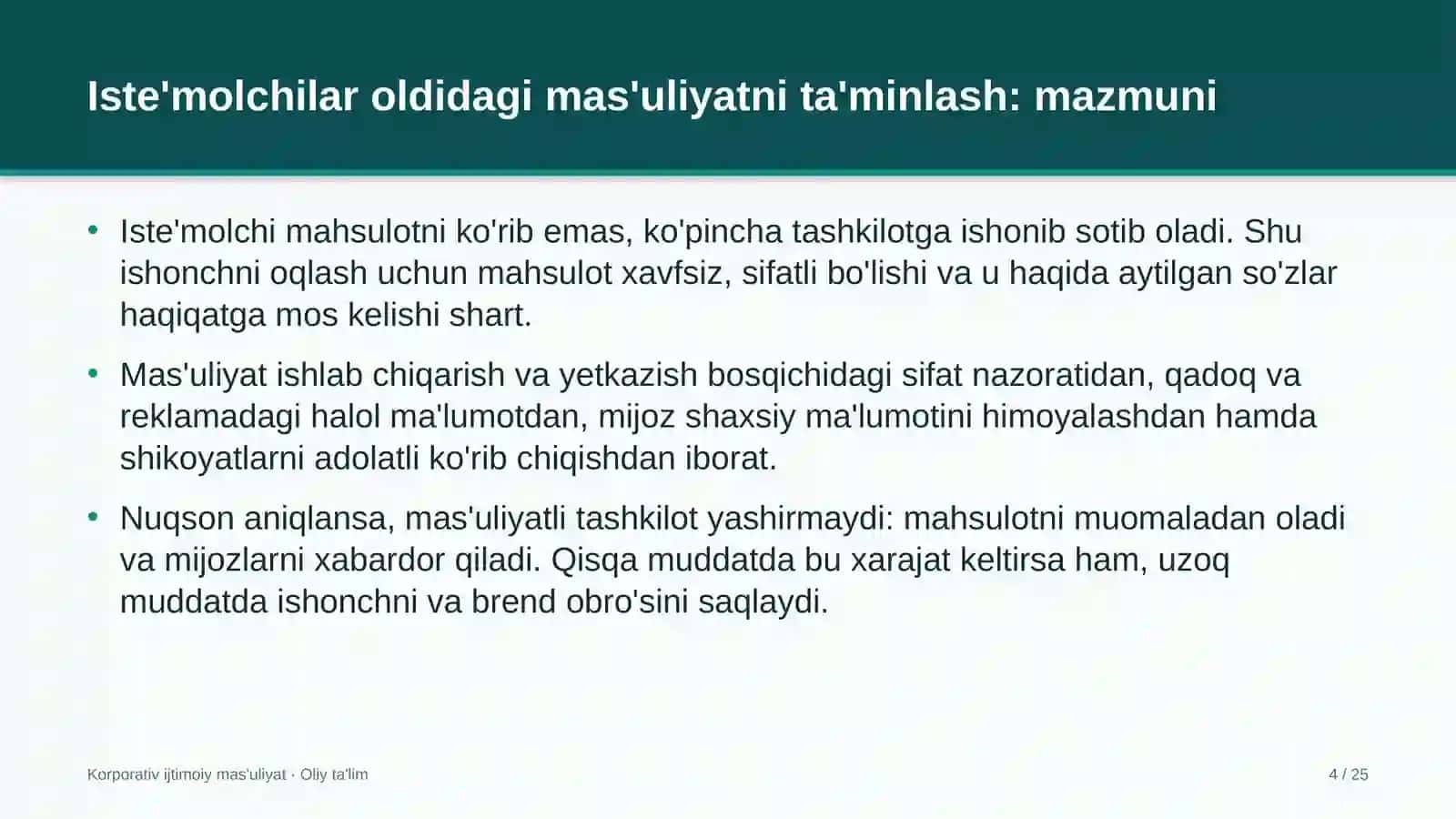 Landshaft dizaynida iste'molchilar oldidagi mas'uliyatni ta'minlash 4