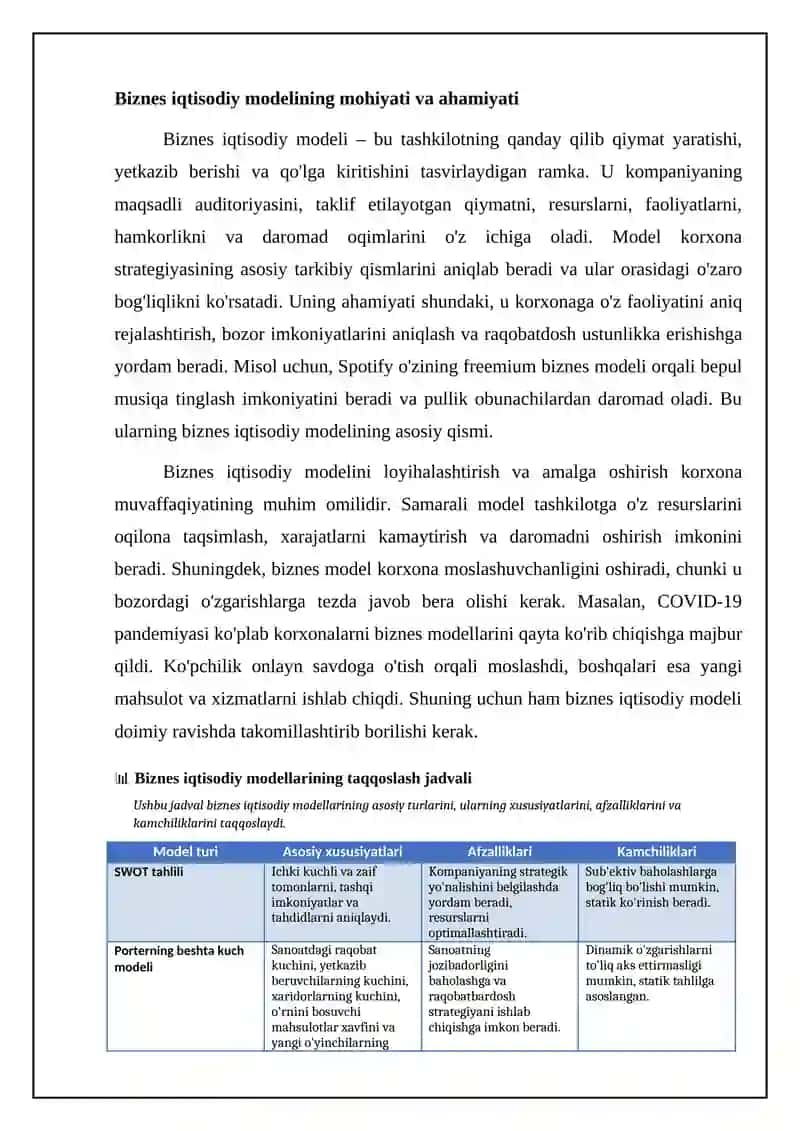Biznes iqtisodiy modellari: Asosiy tushunchalar va turlari 4