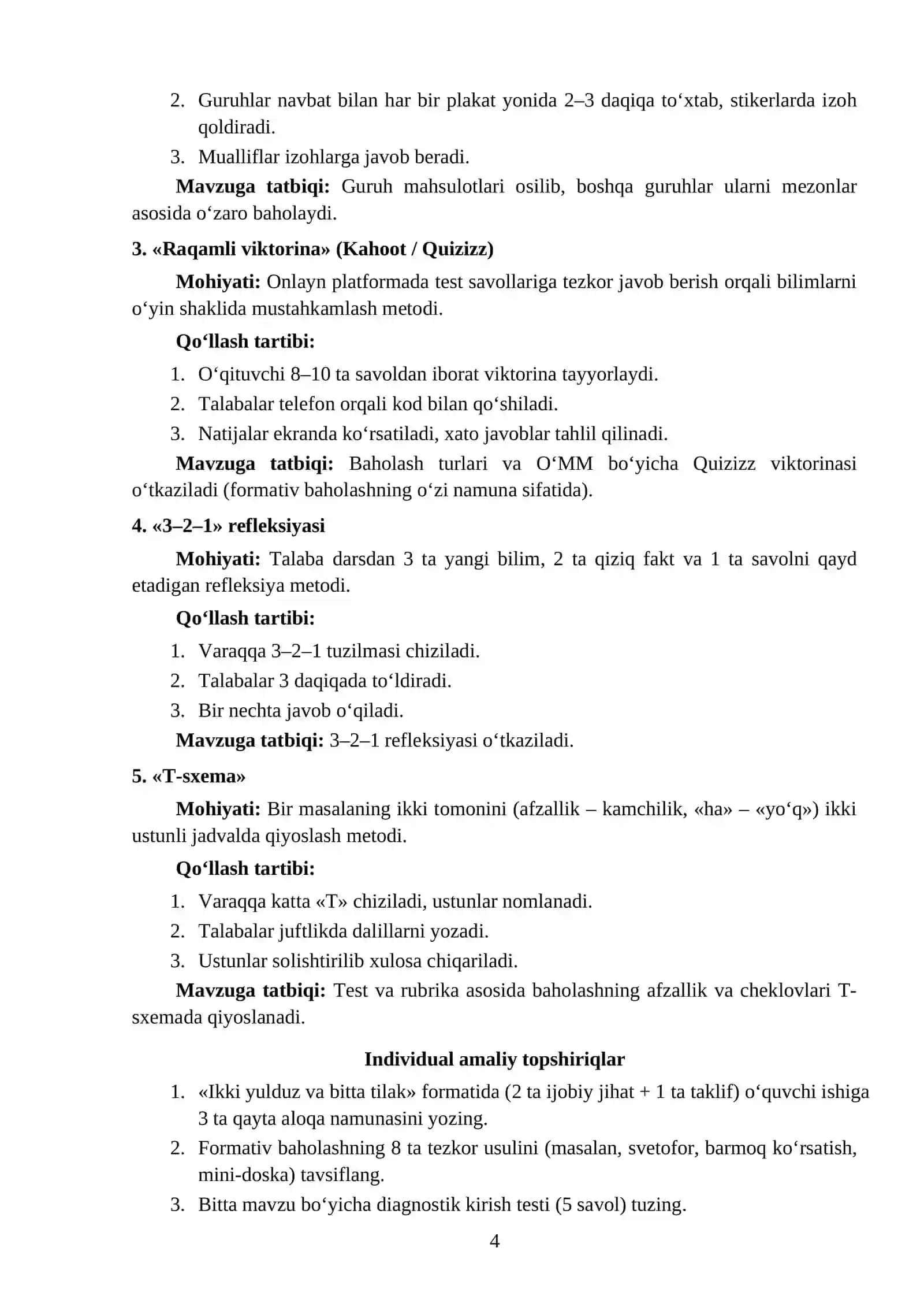 O‘quv-Metodik Ta’minot va Baholash Vositalari 4