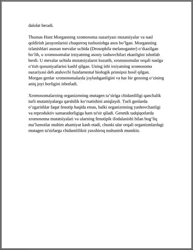 TOMOS MORGANNING XROMOSOMA NAZARIYASI 4