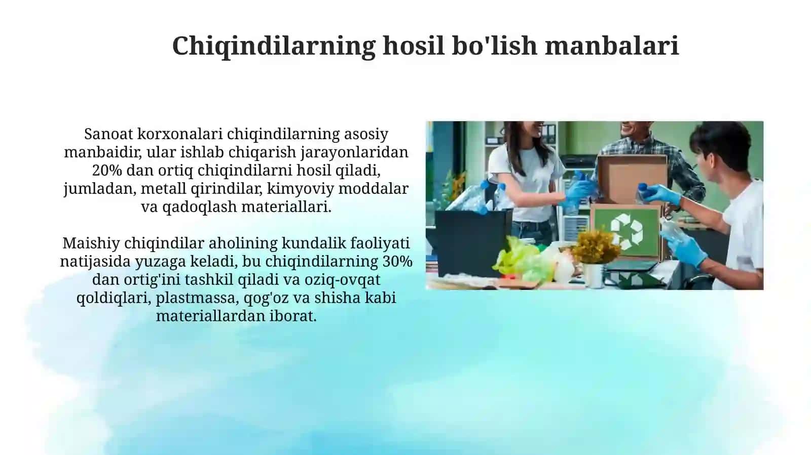 Chiqindilarni boshqarish va qaytaishlashtizimlari 4