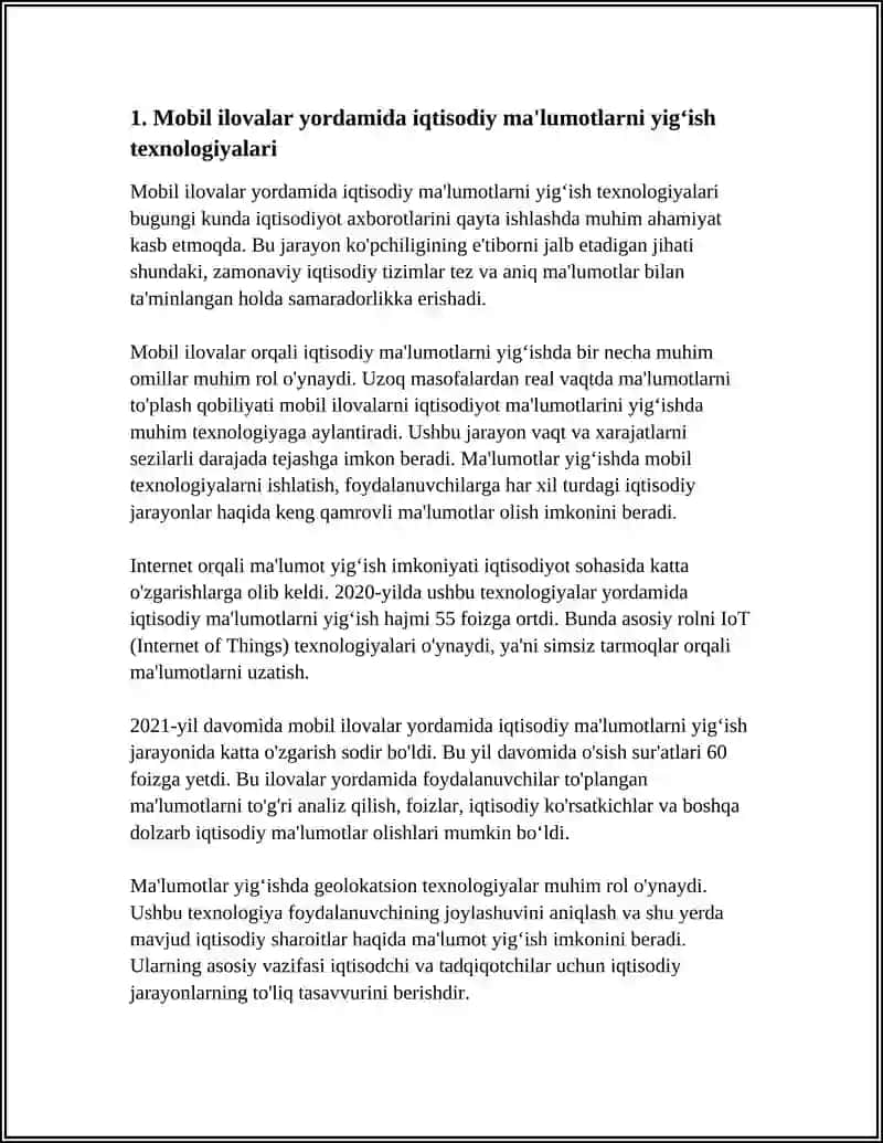 IQTISODIYOT AXBOROTLARINI QAYTA ISHLASH JARAYONIDA MOBIL DASTURLARDAN FOYDALANISH TEXNOLOGIYALARI 4