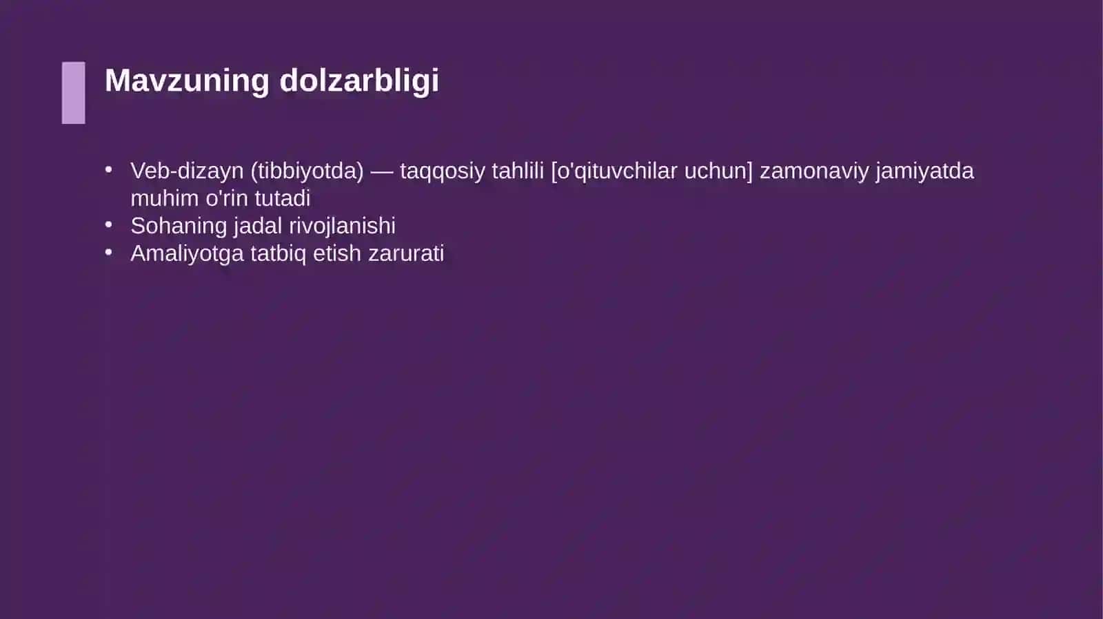 Veb-dizayn (tibbiyotda) — taqqosiy tahlili [o'qituvchilar uchun] 4