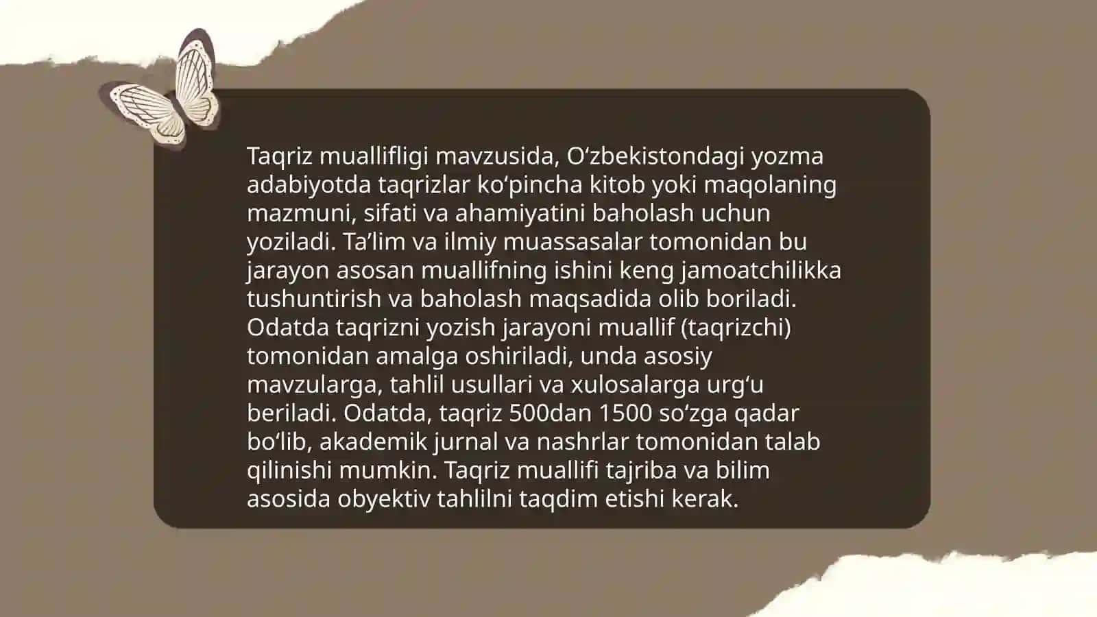 Taqriz yozish 4