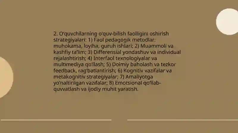 Oqituvchining talim jarayonidagi mahorati 4