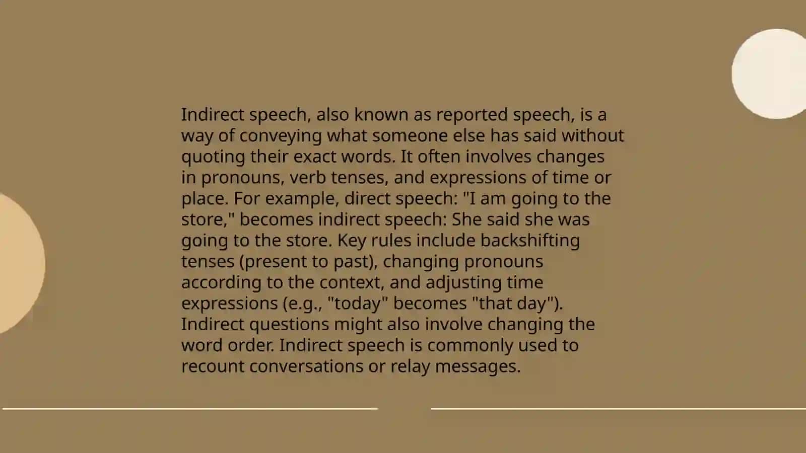 Reporting speech and thought 4